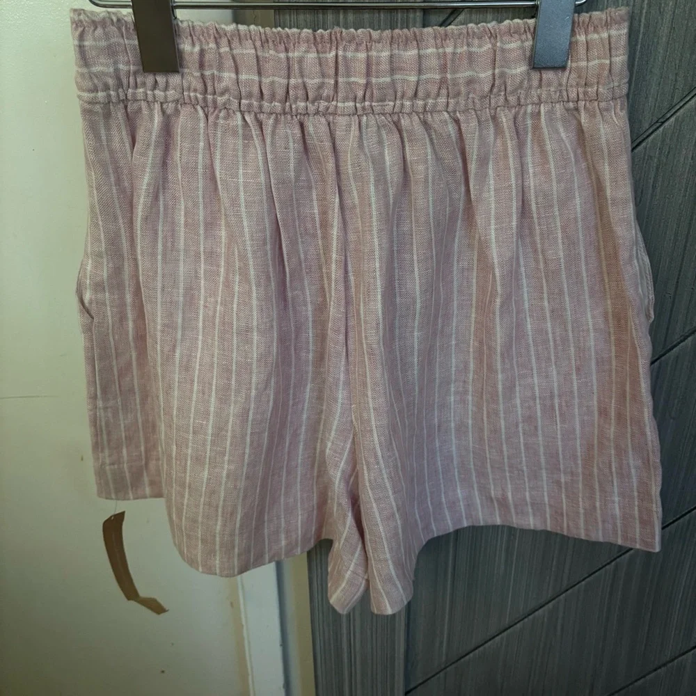 NWT Reformation Billy Linen Short Pink Baby Girl Striped Size XS - Picture 5 of 15